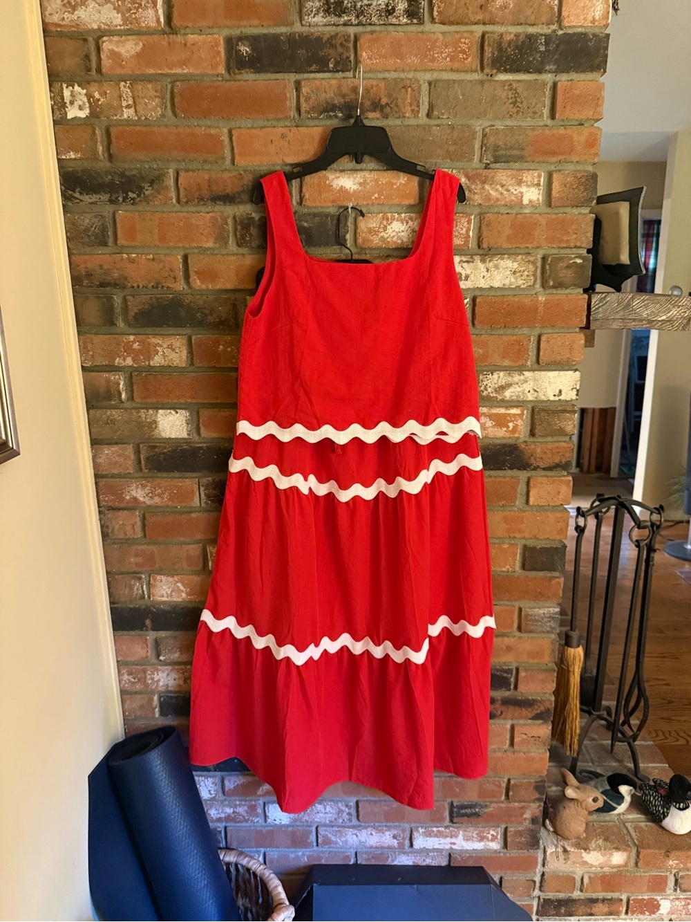 Red Skirt Set